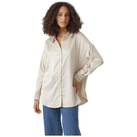 Vero Moda camicia beige over Merle 10294095