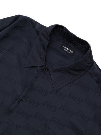 Balenciaga Camicia Over Homewear con Logo Allover da uomo