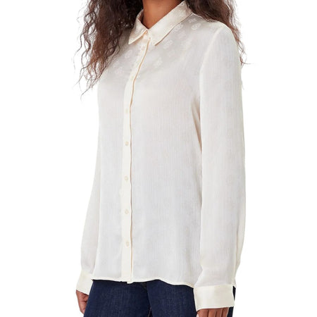 Guess camicia crema logo peony MARTHE W5YH1AWHCR2G1F7