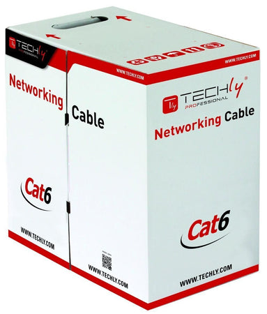Matassa U/UTP Cavo Cat.6 CCA 305m Rigido Grigio