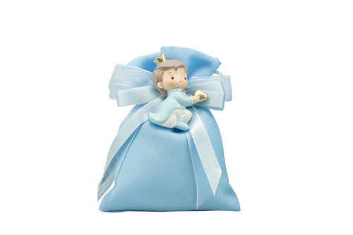 Magnete Principe resina con cuore oro Nascita Bimbo