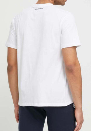 KARL LAGERFELD T-SHIRT WAVE LOGO RELAXED T-SHIRT da uomo