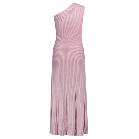 Dexterior vestiti casual donna d.exterior - plisse' lux abito monospalla lungo - fucsia da donna