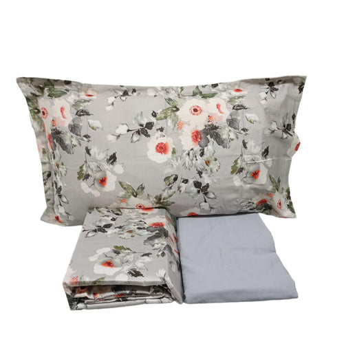 Completo Lenzuola Victorine Matrimoniale Raso di Cotone Eleganti