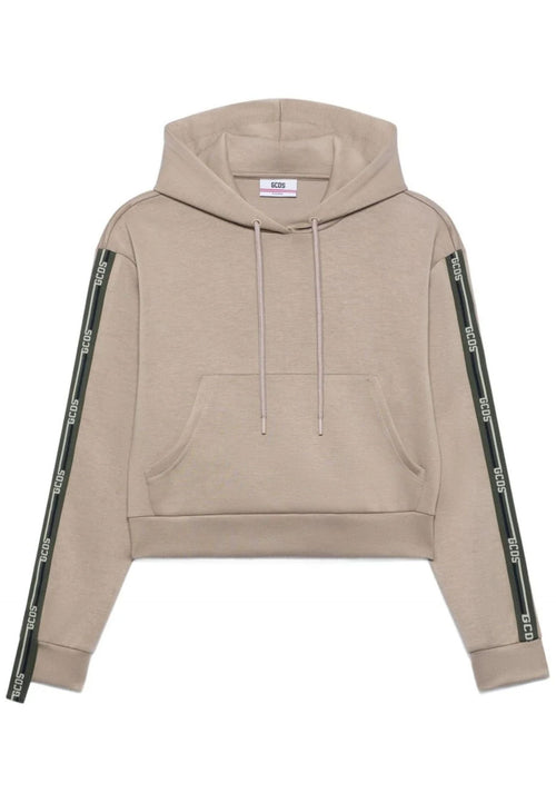 GCDS FELPA LOGO TAPE SCOUBA HOODIE da donna