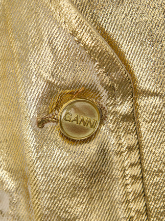 GANNI Gilet Spalmato Gold Ganni da donna