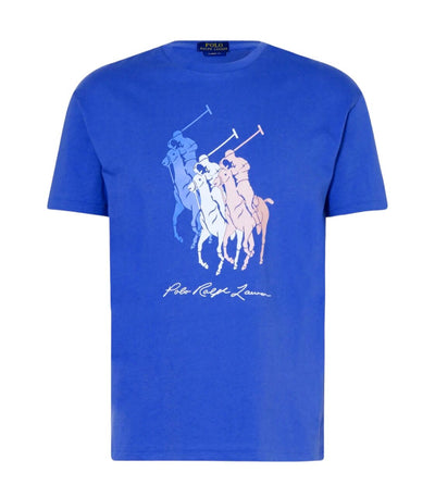 Polo Ralph Lauren T-shirt Uomo Big Pony T-shirt In Jersey Stampa Multicolore