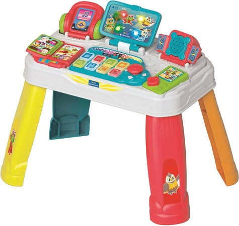 CLEMENTONI Baby - Tavolo attività Baby Gamer, Postazione Gaming per Bambini, con Tastiera e Elementi Interattivi, Bambini di 12-36 Mesi, Stimola Lo Sviluppo Cognitivo, Motorio e Emotivo, 17547