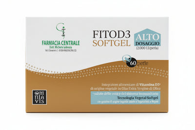 fpi fitod3 vegan softgel farmacia centrale dr. Michele Iadevaia integratore di vitamina D3 di origine vegetale utile per la salute delle ossa e del sistema immunitario 60 perle