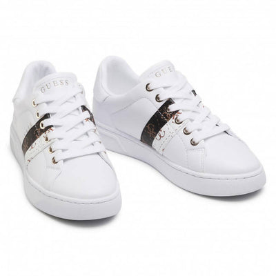 Guess Sneakers Donna Fl5reeele12 Lacci Suola In Gomma Scarpa Casual Sportiva Da Ginnastica Fashion Sneaker Logo Laterale Plateau 2,5 Cm