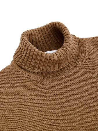 Gran Sasso Maglione Dolcevita Marrone in Lana da uomo