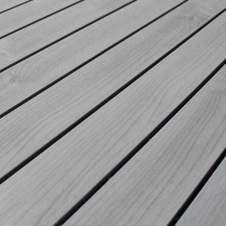 Tavolo in alluminio piano effetto legno "Bahia" allungabile per esterno e giardino 190/250 cm