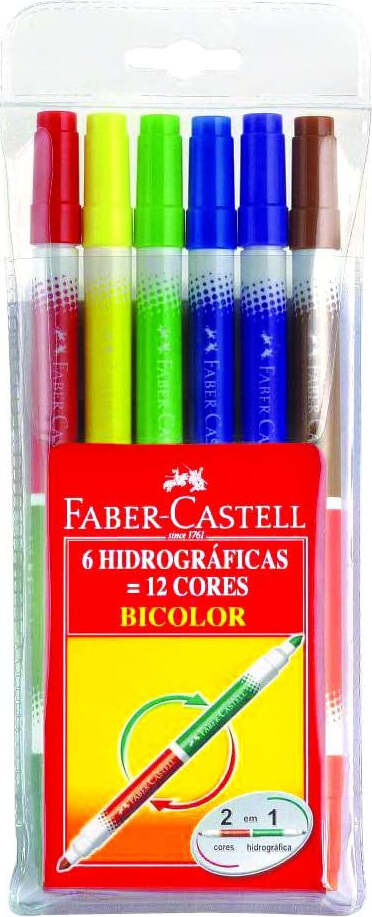 Faber-Castell 150606 Astuccio pennarelli 6 Bicolore Marker. Punta fine bicolore Cancelleria e prodotti per ufficio/Penne matite scrittura e correzione/Marcatori ed evidenziatori/Pennarelli indelebili e marcatori Scontolo.net - Potenza, Commerciovirtuoso.it