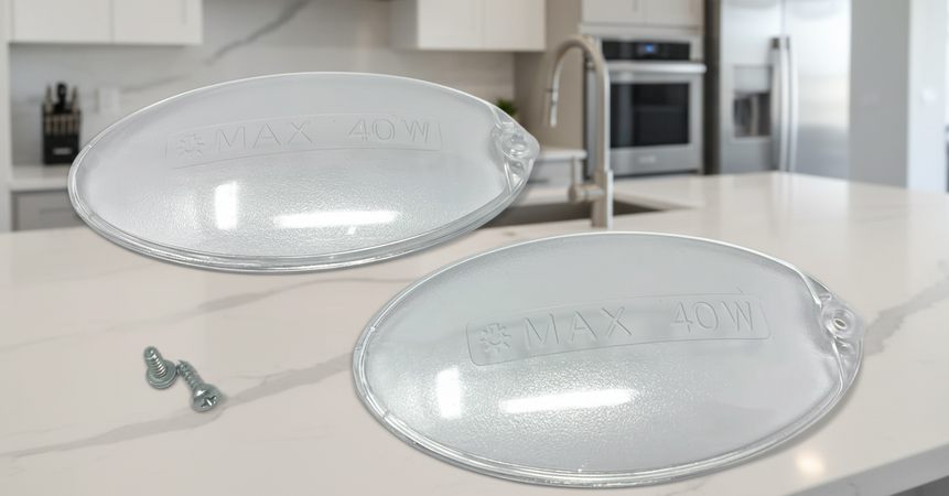 FABER PLAFONIERA CAPPA LUCE DIFFUSORE 100X55 - COPPIA 2 PEZZI OVALE UNIVERSALE