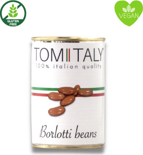 Fagioli Borlotti Italiani - 400g Tomitaly Alimentari e cura della casa/Cibi in scatola e conserve/Legumi in scatola/Fagioli borlotti Tomitaly - Caorso, Commerciovirtuoso.it