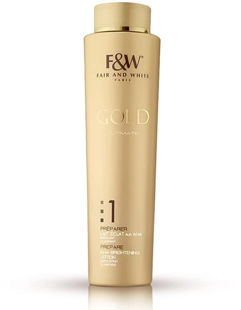 FAIR & WHITE GOLD 1 AHA BRIGHTENING LOTION 350ml PER CORPO .