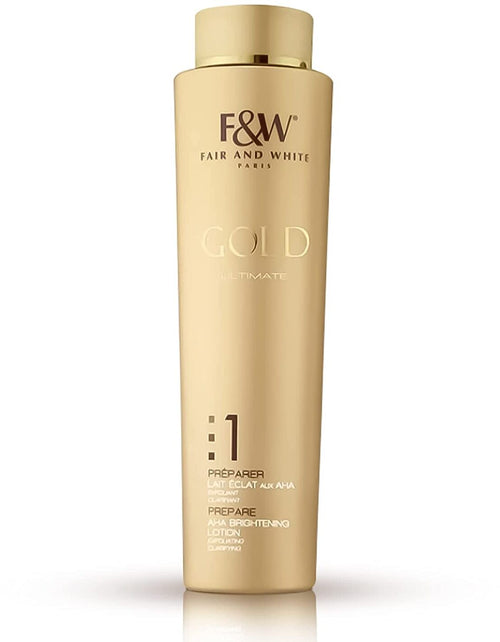 FAIR & WHITE GOLD 1 AHA BRIGHTENING LOTION 350ml PER CORPO .