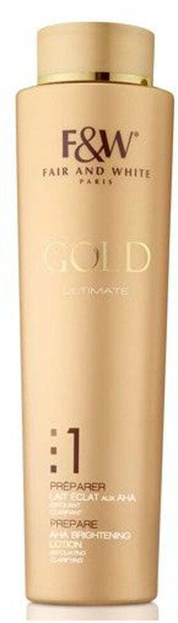 Fair & White Gold Ultimate Aha Brightening Lotion 350 Ml Lozione Corpo Levigante E Illuminante