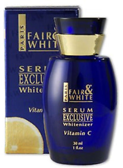 FAIR & WHITE SERUM EXCLUSIVE WHITENIZER SERUM WITH VITAMIN C  30ML PAESE DI ORIGINE FRANCE .