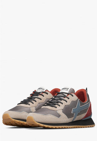 W6yz scarpe uomo JET-M. - Sneakers in tessuto tecnico e suede Tortora - Grigio. 2013560132D70