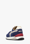 W6yz scarpe uomo YAK-M. - Sneakers in tessuto tecnico e suede - Navy-Beige 2015185262C52