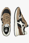 W6yz scarpe donna Home YAK-W. - Sneakers in tessuto tecnico e suede - Marrone-Nero. 2016528421D33