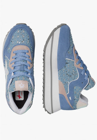 W6yz scarpe donna modello Deva  Sneakers in suede e tessuto tecnico