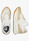 W6YZ Sneaker Donna DEVA W in Suede e Tessuto Tecnico Beige e Bianco