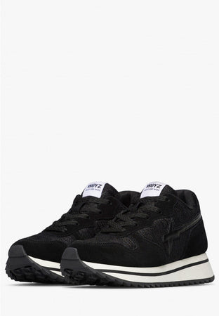 W6yz scarpe donna  JET-W. - Sneakers in suede e tessuto tecnico - Nero 2018635151A01