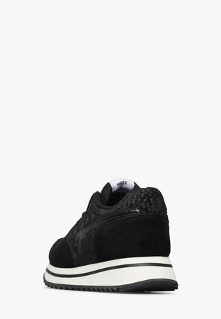 W6yz scarpe donna  JET-W. - Sneakers in suede e tessuto tecnico - Nero 2018635151A01