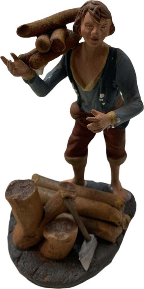 Falegname con tronchetti statuetta in terracotta artigianale per presepe napoletano da h 12 cm Casa e cucina/Decorazioni per interni/Addobbi e decorazioni per ricorrenze/Decorazioni natalizie/Presepi/Statuine e fondali per il presepe MagiediNatale.it - Altamura, Commerciovirtuoso.it