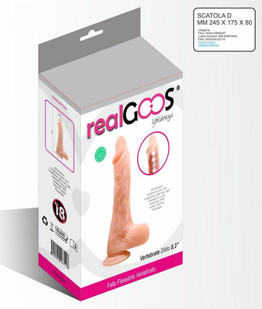 Fallo Realistico Dildo Vertebrato Flessibile in Morbido TPR Color Carne con Testicoli e Ventosa 21 cm Realgoos Salute e cura della persona/Erotismo e contraccezione/Sex toys/Dildo/Dildo realistici Kondorama - Martinsicuro, Commerciovirtuoso.it