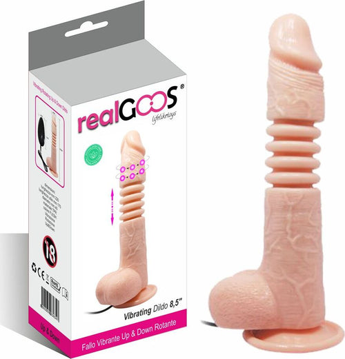 Fallo Realistico Vibrante Realgoos® Rotante Up & Down Con Ventosa E Testicoli In Morbido TPR Color Carne 220 mm Salute e cura della persona/Erotismo e contraccezione/Sex toys/Dildo/Dildo realistici Kondorama - Martinsicuro, Commerciovirtuoso.it