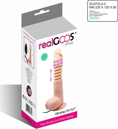 Fallo Realistico Vibrante Realgoos® Rotante Up & Down Con Ventosa E Testicoli In Morbido TPR Color Carne 220 mm Salute e cura della persona/Erotismo e contraccezione/Sex toys/Dildo/Dildo realistici Kondorama - Martinsicuro, Commerciovirtuoso.it