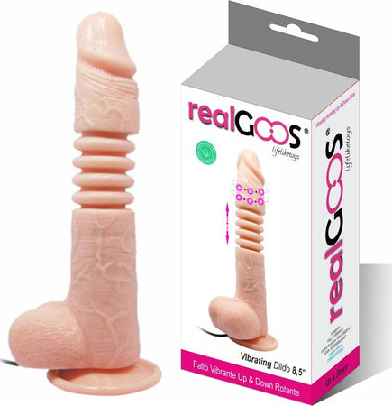 Fallo Realistico Vibrante Realgoos® Rotante Up & Down Con Ventosa E Testicoli In Morbido TPR Color Carne 220 mm Salute e cura della persona/Erotismo e contraccezione/Sex toys/Dildo/Dildo realistici Kondorama - Martinsicuro, Commerciovirtuoso.it