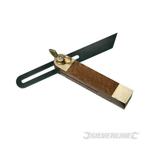 Silverline mini falsa squadra regolabile con lama in acciaio 100 mm manico Silverline