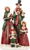 Famiglia cantori con 2 bambini con vestiti color Rosso e Verde statue per presepe Casa e cucina/Decorazioni per interni/Addobbi e decorazioni per ricorrenze/Decorazioni natalizie/Schiaccianoci MagiediNatale.it - Altamura, Commerciovirtuoso.it