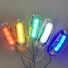 1 Fanalino ROSSO Satinato 4 Led Luci Laterali Ingombro Camper Camion Auto 12-24V Posizione Cromato