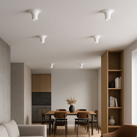 *STOCK* Portafaretto In Gesso Ceramico Cono 167x170x68mm 40W GU10 IP20 - Eternal Parquet