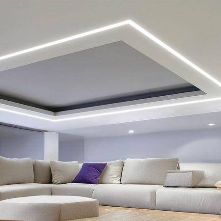 *STOCK* Angolo a "T" per Striscia In Gesso Ceramico ad incasso predisp. LED 90x150x205mm