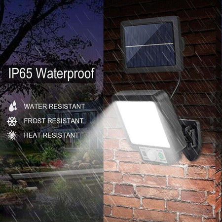 Faretto-10W-Lampada-56-LED-SMD-con-Pannello-Solare-Sensore-Telecomando-Esterno-ip65