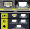 Faretto-10W-Lampada-56-LED-SMD-con-Pannello-Solare-Sensore-Telecomando-Esterno-ip65