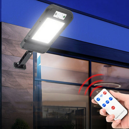 FARETTO-128LED-DA-ESTERNO-CON-PANNELLO-SOLARE-SENSORE-DI-MOVIMENTO-LAMPIONE-IP65