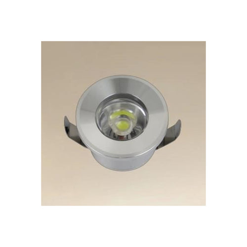 Faretto 1w Led Incasso A Soffitto Ip20 Argento Mini Spot Segnapassi Luce Calda 00267