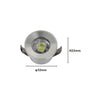 Faretto 1w Led Incasso A Soffitto Ip20 Argento Mini Spot Segnapassi Luce Calda 00267