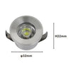 Faretto 1w Led Incasso A Soffitto Ip20 Argento Mini Spot Segnapassi Luce Naturale 00250