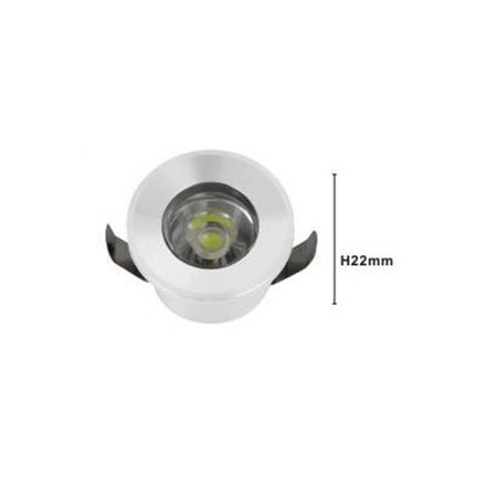 Faretto 1w Led Incasso A Soffitto Ip20 Bianco Mini Spot Segnapassi Luce Calda 00229