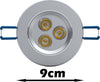 FARETTO 3 LED 3 W AD INCASSO CON ALETTE A MOLLA ROTONDO LUCE FREDDA O CALDA  Trade Shop italia - Napoli, Commerciovirtuoso.it
