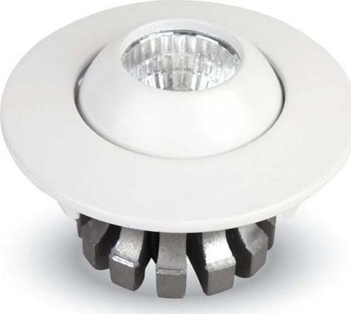 FARETTO 3W ORIENTABILE TONDO DA INCASSO BIANCO LUCIDO CON ALETTE PER CARTONGESSO  Trade Shop italia - Napoli, Commerciovirtuoso.it