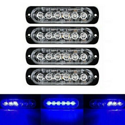 faretto Lampeggiante Led Blu Strobo 18W Emergenza Luci Tuning Soccorso 12-24V